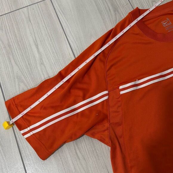Nike Team Men's Dri-Fit Cotton Poly Tee Pullover Color Brilliant Orange Size L - Picture 6 of 7